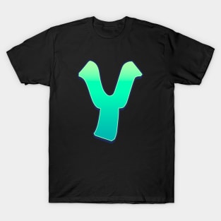 Letter Y - Green fade T-Shirt